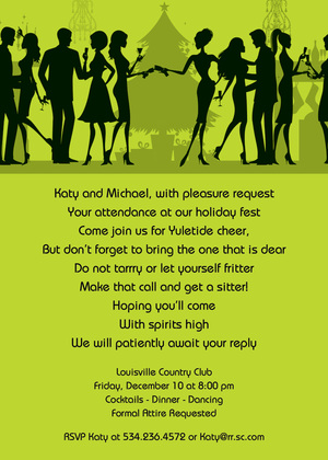 Corporate Holiday Croud Gathering Invitations