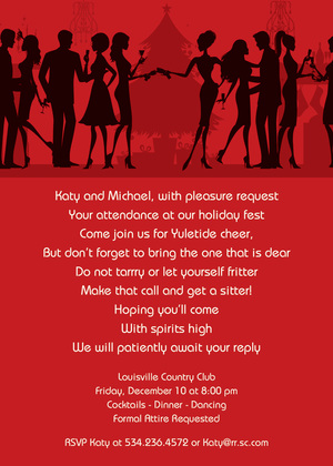 Corporate Holiday Croud Gathering Invitations