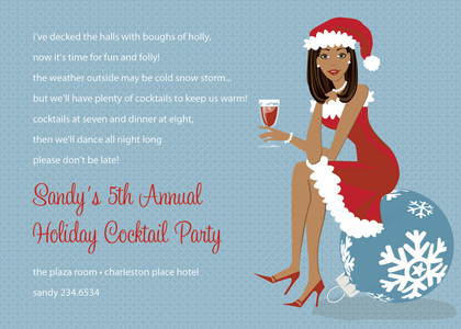 Asian Cool Holiday Girl Invitations