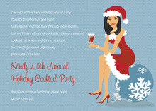 Asian Cool Holiday Girl Invitations