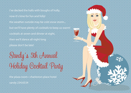 Asian Cool Holiday Girl Invitations