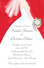 Fluttering Butterfly Dress Bridal Shower Invitations