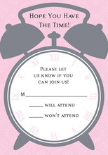 Time For Pink RSVP Cards