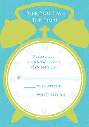 Turquoise-Lime Unique Thank You Cards