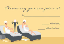 Spa Day Vanilla RSVP Cards