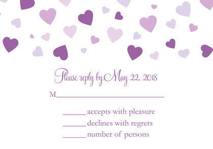 Shower Of Hearts Spring RSVP Cards