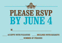Queen For A Day Saphire RSVP Cards