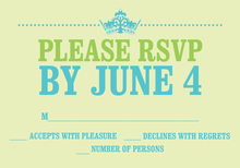 Queen For A Day Topaz RSVP Cards