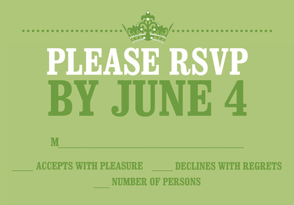 Princess Bridal Shower Green Invitations