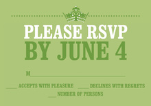 Queen For A Day Emerald RSVP Cards