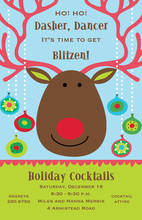 Tipsy Reindeer Chalkboard Invitations