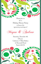 Garland Greetings Holiday Invitation
