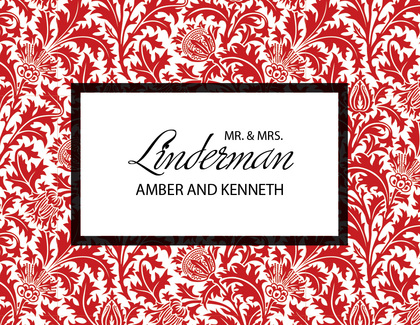 Formal Black Red Invitations