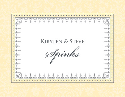 Modern Damask Red Thank You Cards