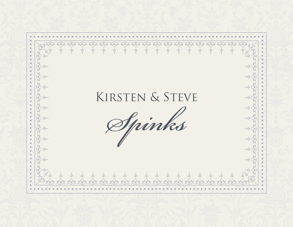 Damask Rehearsal Dinner Thank You Cards