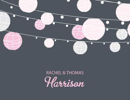 Paper Lanterns Pink RSVP Cards