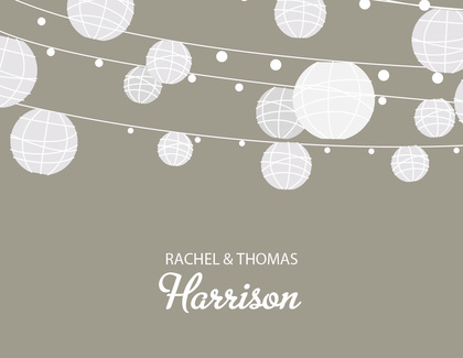 Gray and Taupe Lanterns RSVP Cards