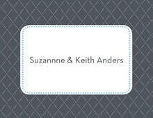 Quilted Tortola Grey Thank You Cards