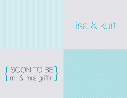 Squares Engagement Grey Invitations