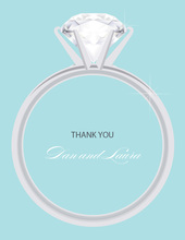 Solitaire Engagement Bali Thank You Cards