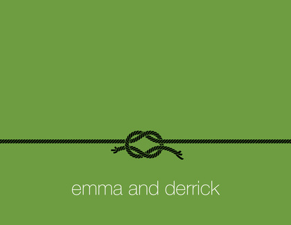 Tying The Knot Green Square Invitations