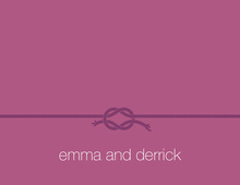 Tying The Knot Purple Thank You Cards