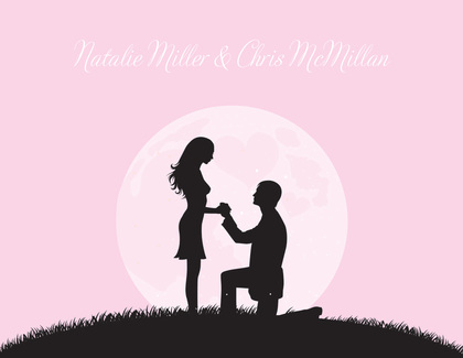 Moonlit Proposal Pink RSVP Cards