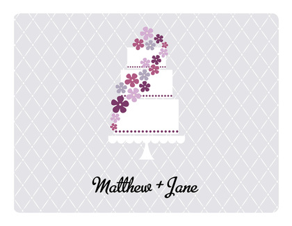 Trendy Sweet Cake Lavender Invitations