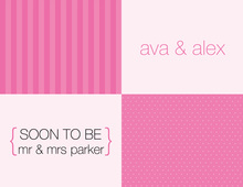 Squares Stock The Bar Pink Thank You Cards