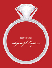 Unique Solitaire Red Thank You Cards