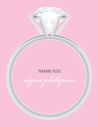 Simple Solitaire Bali Thank You Cards