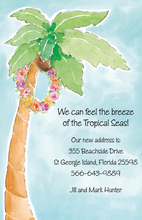 Tropical Silhouette Palm Trees Invitation