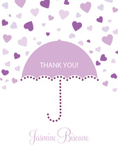 Forecasting Love Purple Thank You Cards