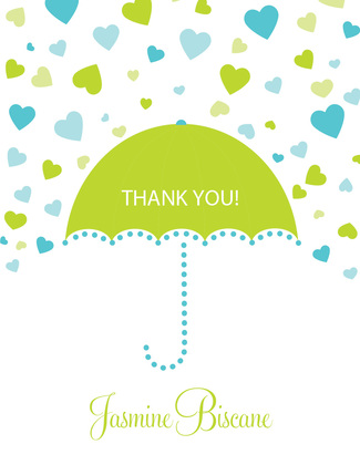 Forecasting Love Purple Thank You Cards