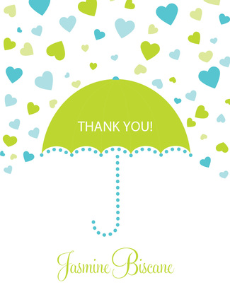 Forecasting Love Yellow Thank You Cards