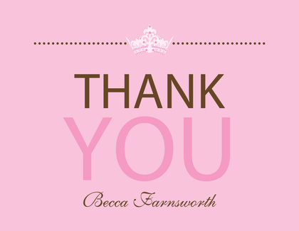 Princess Shower Turquoise-Lime Thank You Cards