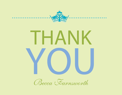 Princess Shower Black-Berry Thank You Cards