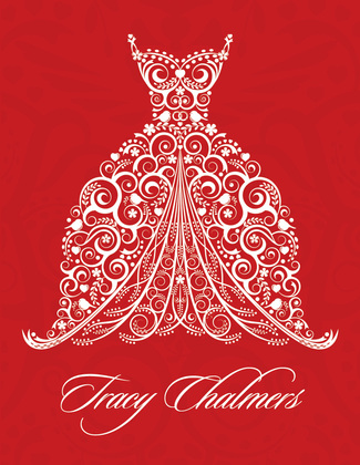 Splendid Holiday Red Dress Invitations