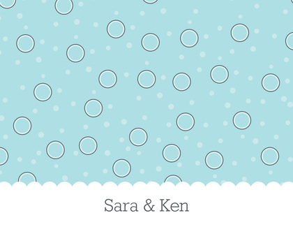 Barbecue Shower Couple Blue Invitations