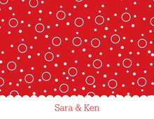 BBQ Shower Couple Red Thank You Cards