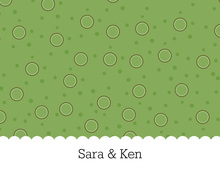 Simple Green Border Thank You Cards