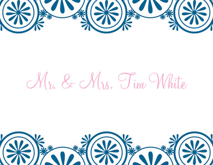 Stylish Initial Cake Blue Invitations