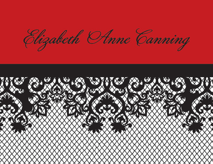 Bachelorette Fishnet Red RSVP Cards