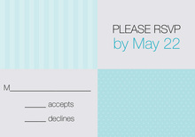 Layered Blue Vintage Borders RSVP Cards