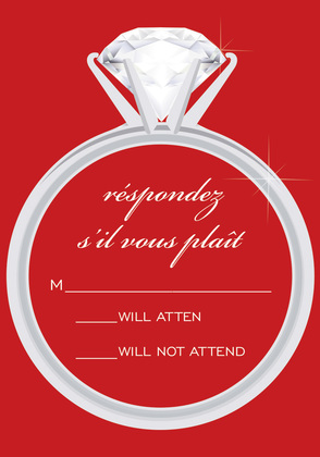 Solitaire Red Around The Clock Invitations