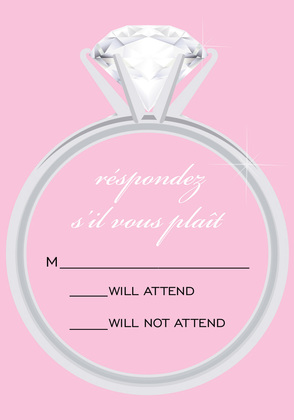 Solitaire Trendy Clock Yellow RSVP Cards