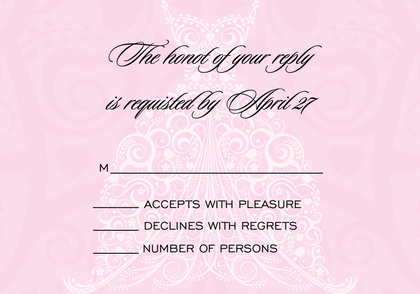 Softly Dress Royal Pink Invitations