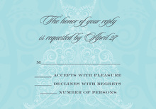 Filigree Dress Bali RSVP Cards