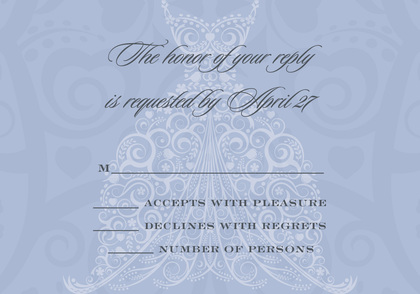 Filigree Dress Bali RSVP Cards