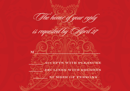 Splendid Holiday Red Dress Invitations